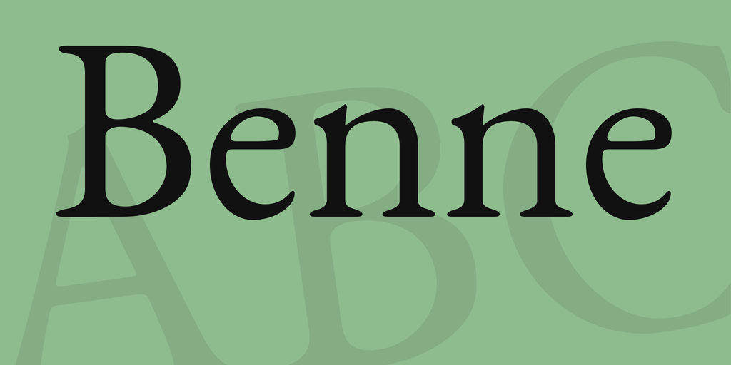 Benne Font preview
