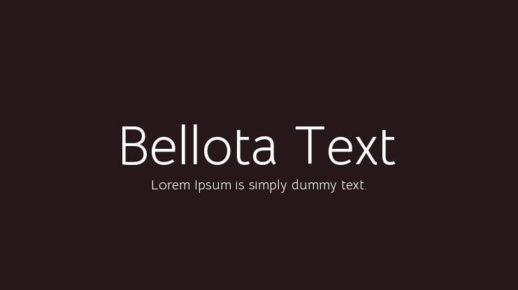 Bellota Text Font preview