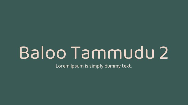 Baloo Tammudu 2 Font preview