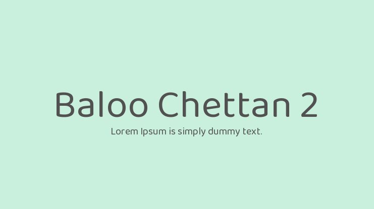Baloo Chettan 2 Font preview