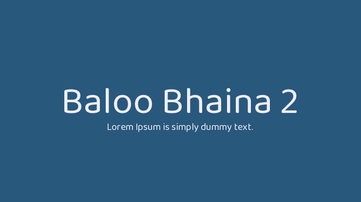 Baloo Bhaina 2 Font preview