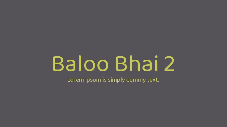 Baloo Bhai 2 Font preview