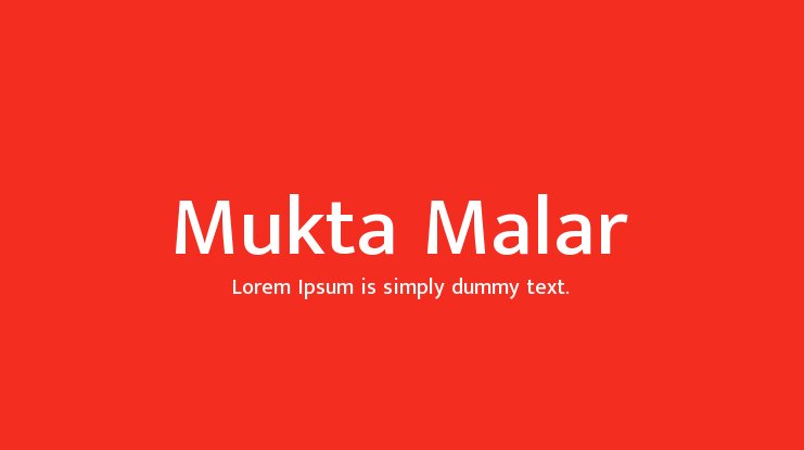 Mukta Malar Regular Font preview