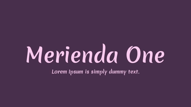 Merienda One Regular Font preview