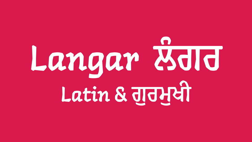 Langar Font preview