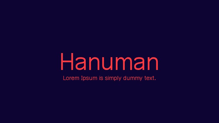 Hanuman Thin Font preview