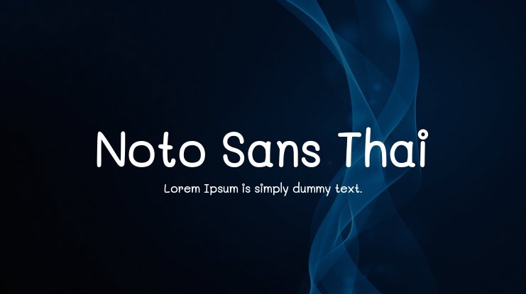 Noto Sans Thai Regular Font preview