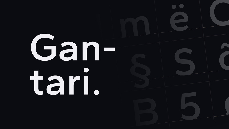 Gantari Font preview