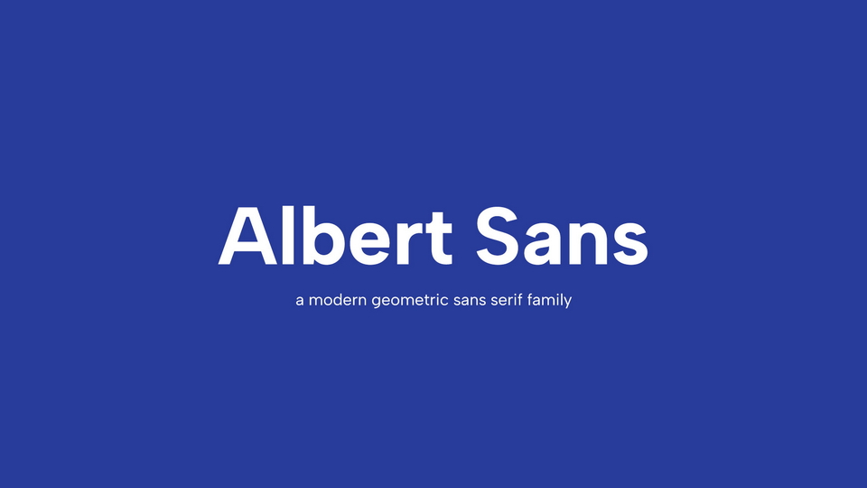 Albert Sans Font preview