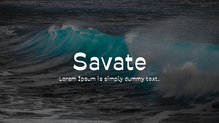 Savate Font preview
