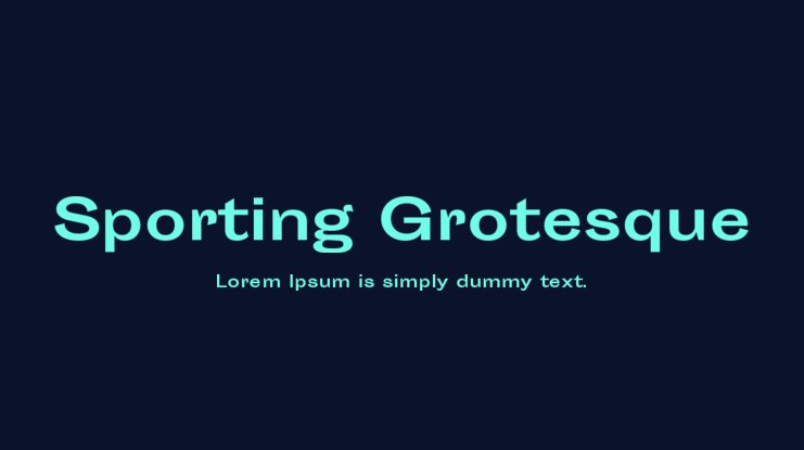 Sporting Grotesque Regular Font preview