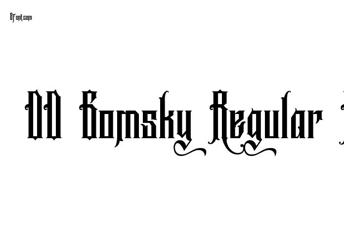 DD Gomsky Font preview