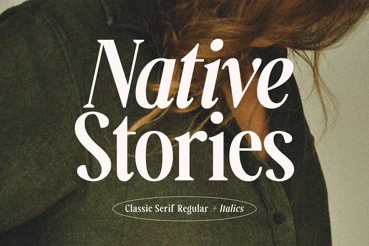 Native Stories Italic Font preview