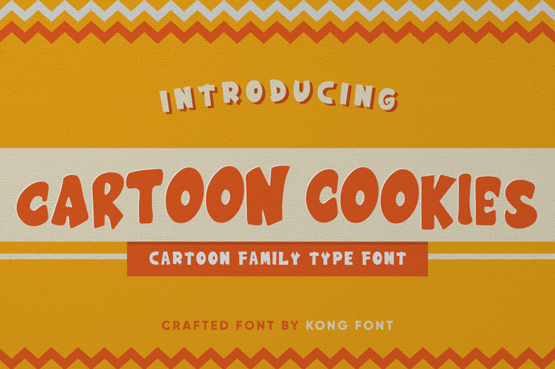 Cartoon cookies Font preview