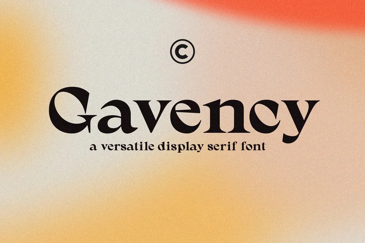 Gavency Regular Font preview