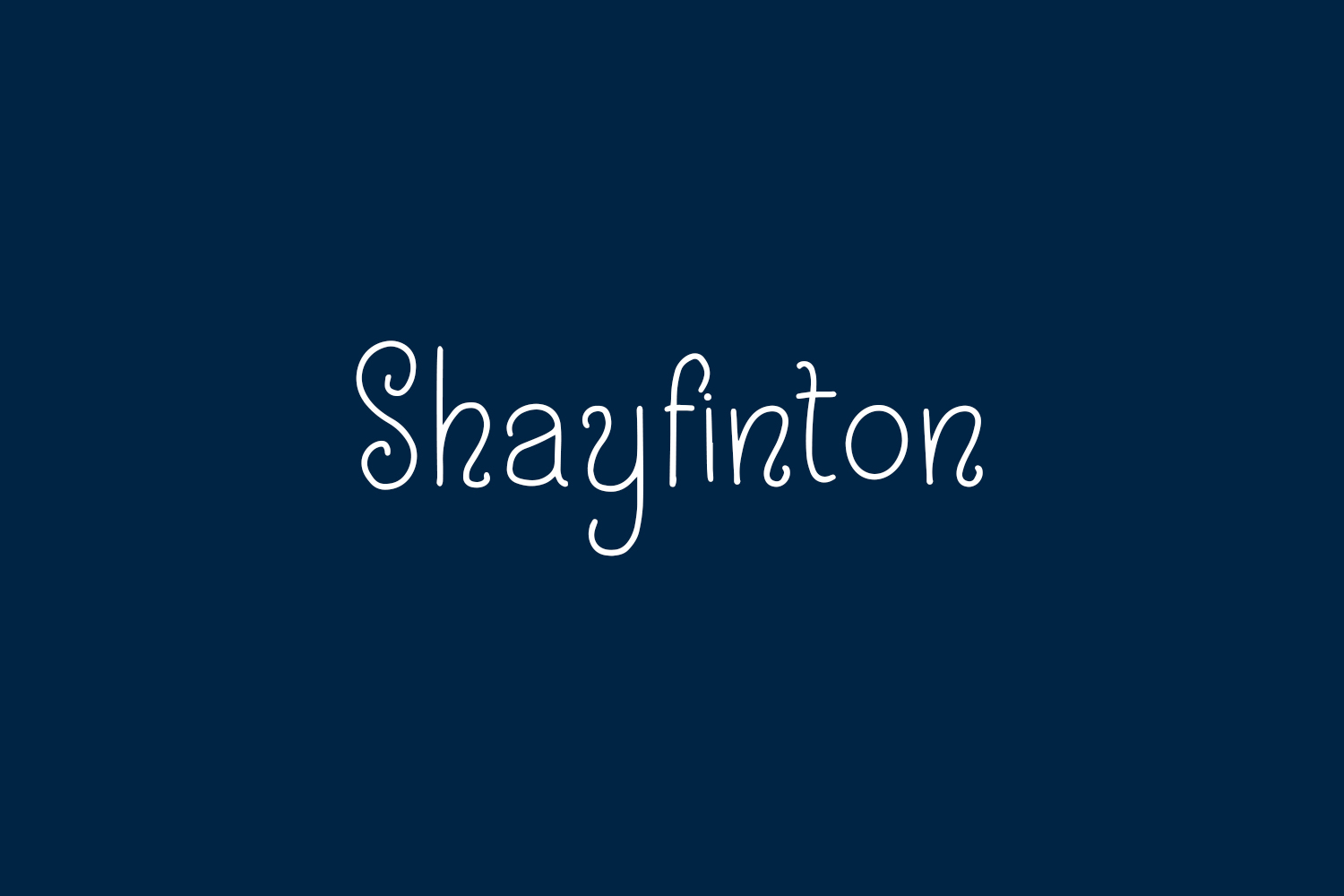 Shayfinton Font preview