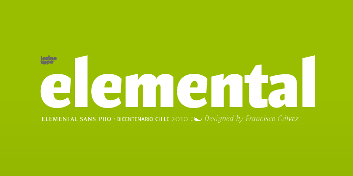 Elemental Sans Pro Font preview