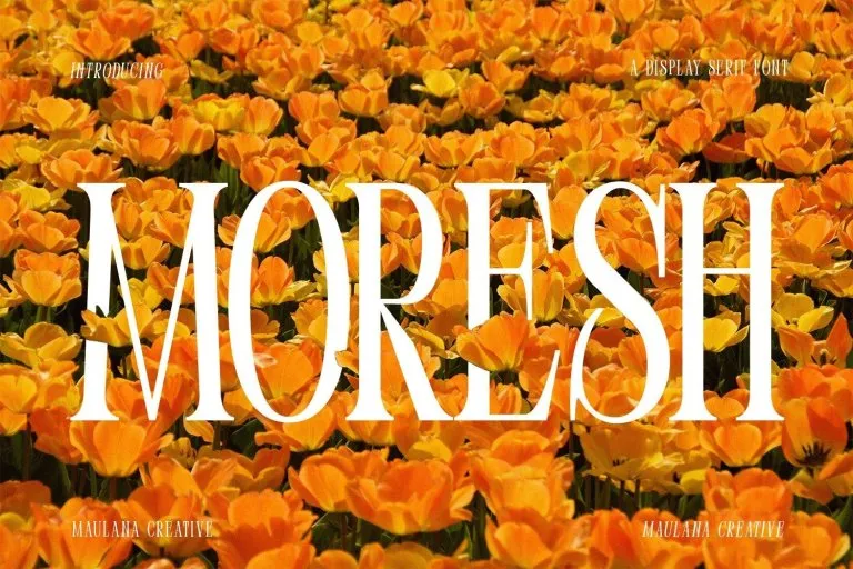 Moresh Font preview