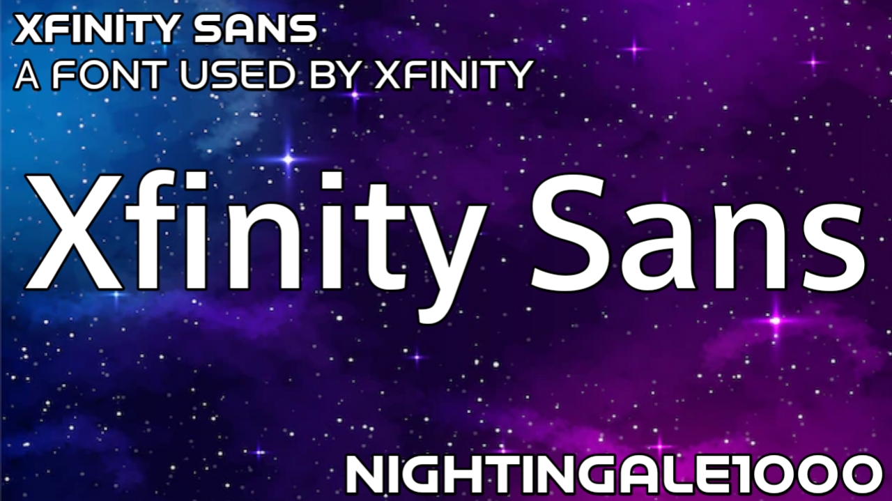 Xfinity Sans Tablet 01 Font preview