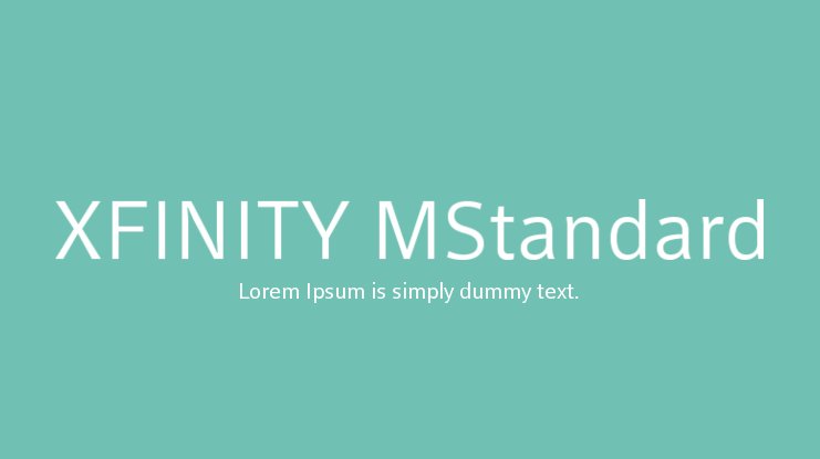Xfinity Standard Extra light Italic Font preview