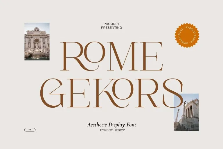 Rome Gekors Regular Font preview