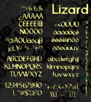 Lizards Font preview