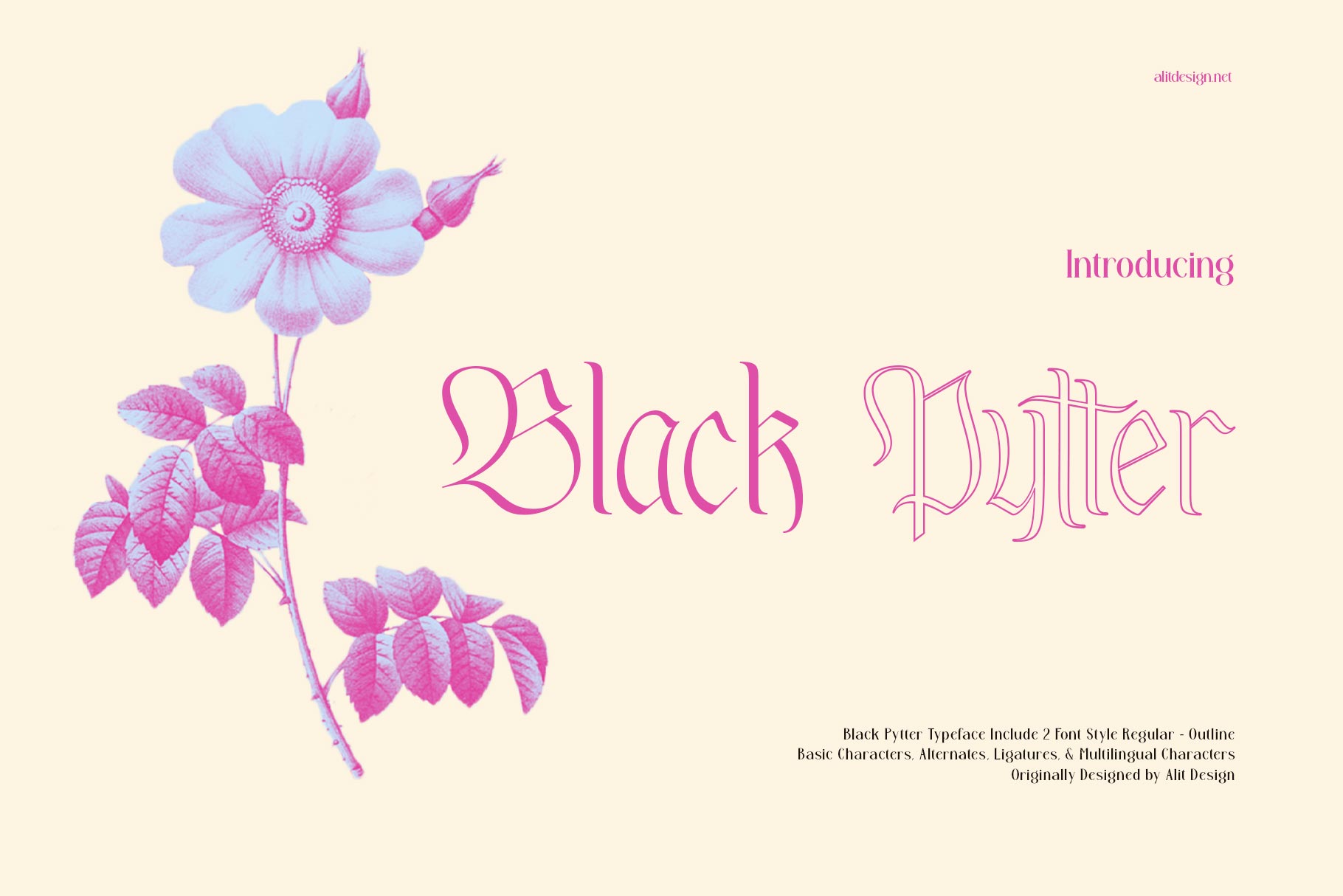 Black Pytter Font preview