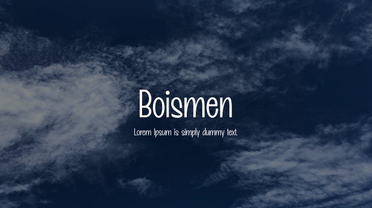 Boismen Font preview