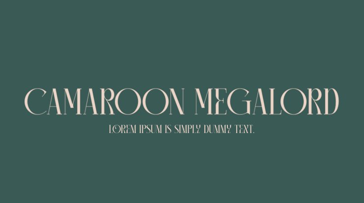 Camaroon Megalord Font preview