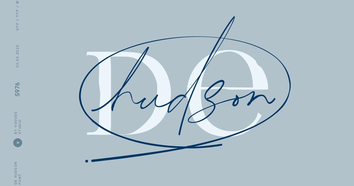 De Hudson Font preview