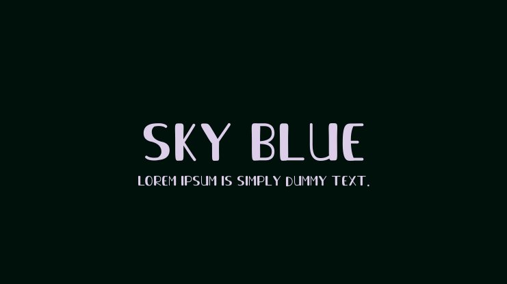 Blue Sky Standard Font preview