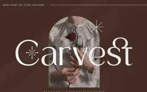 Carvest Font preview