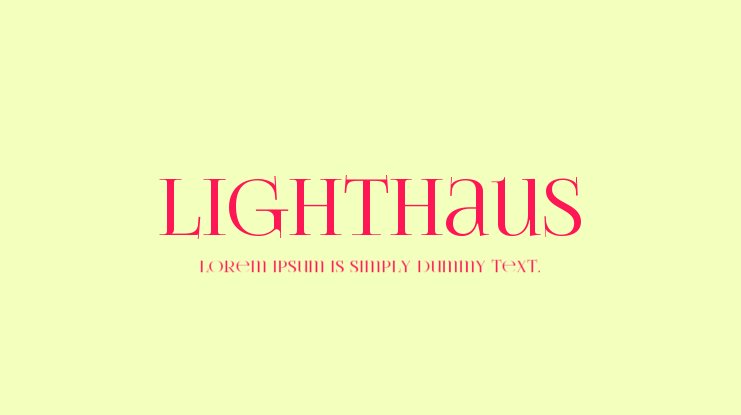 Lighthaus Regular Font preview