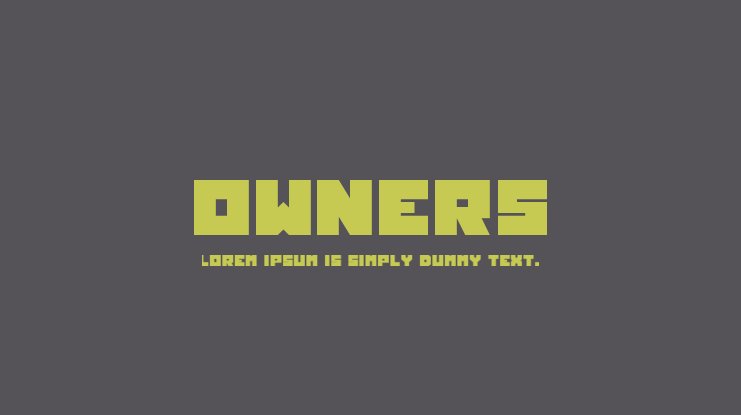 Owners Text Font preview