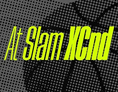 At Slam XCnd Font preview