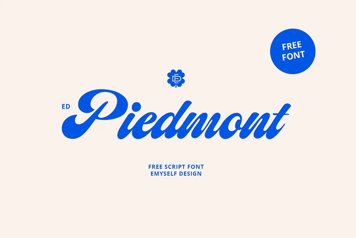 ED Piedmont Font preview