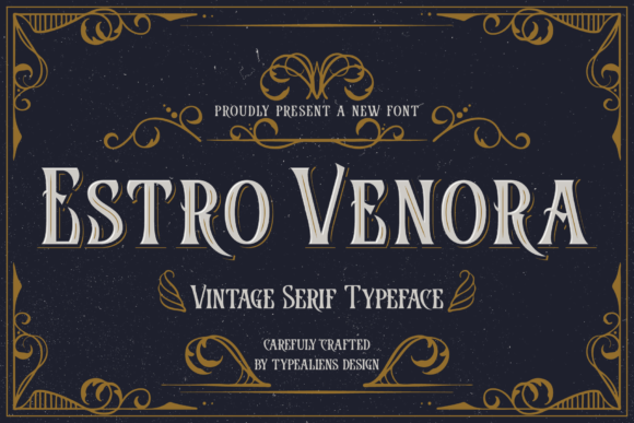 Estro Venora Regular Font preview