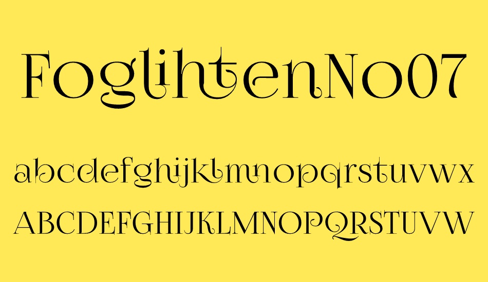Foglihten No07 Regular Font preview