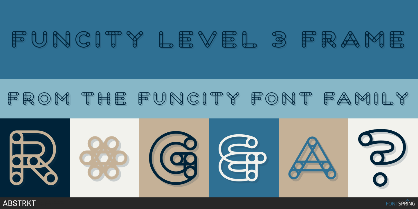 Fun City Level 1 Stencil Font preview
