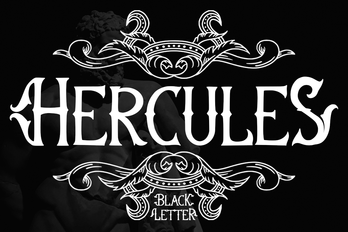 Hercules BlackLetter Regular Font preview
