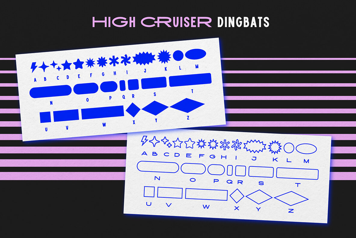 High Cruiser Dingbats Font preview