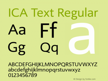 ICA Pensel Regular Font preview