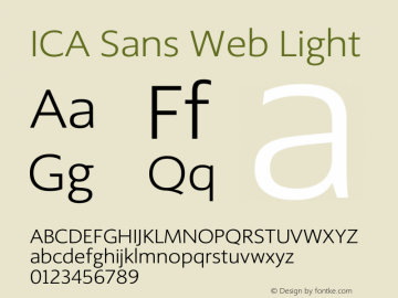 ICA Sans Web Regular Font preview