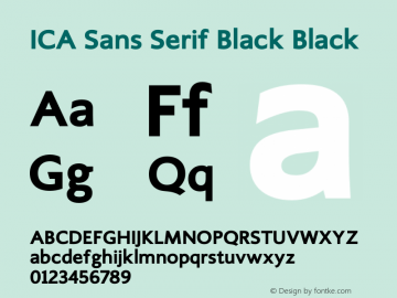 ICA Sans Serif Light Italic Font preview