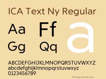 ICA Text Ny Light Font preview