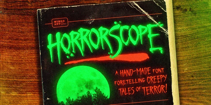 Horror Scope Font preview