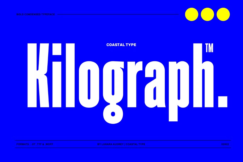 Kilograph Bold Extra Condensed Font preview
