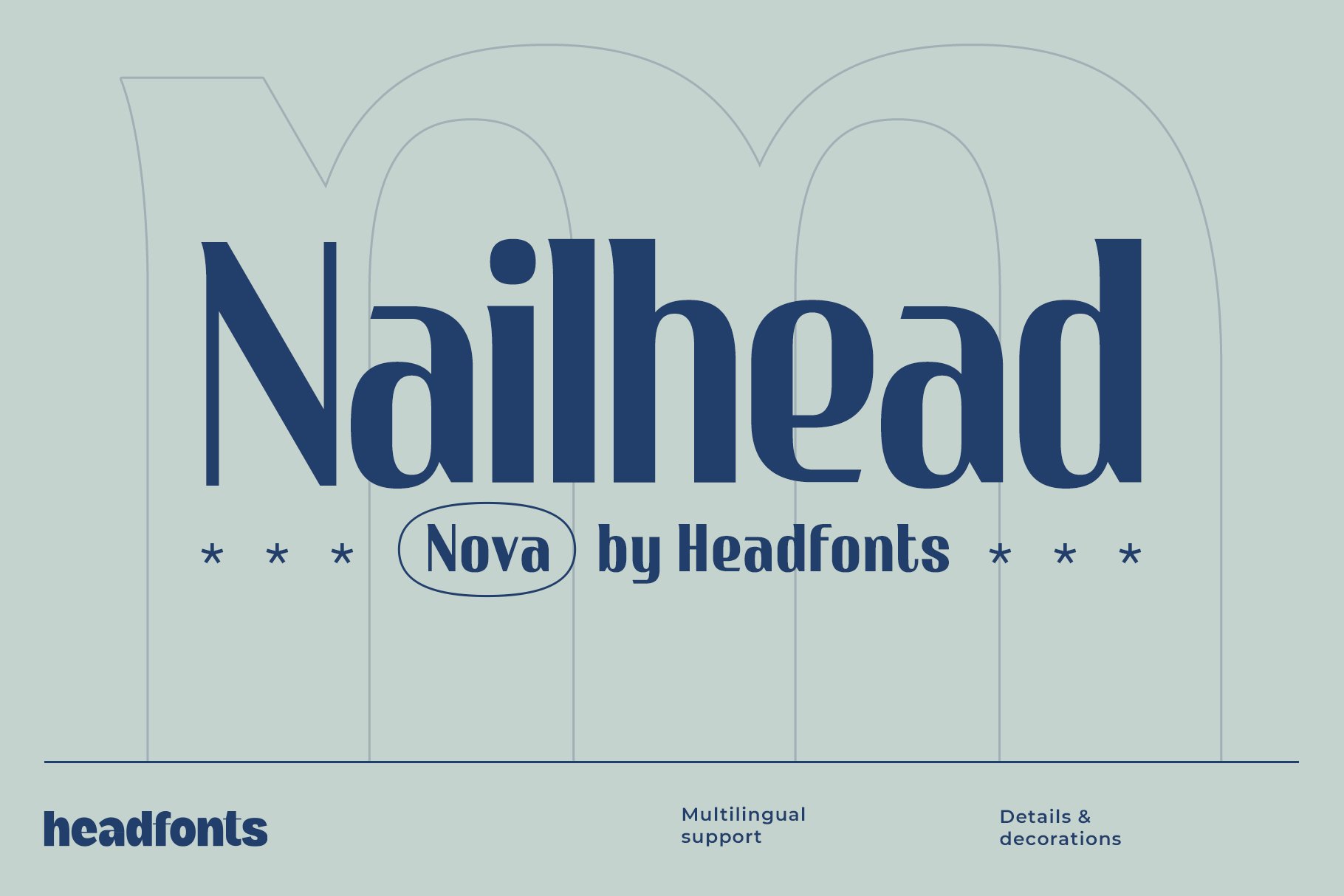 Nailhead Nova Regular Font preview