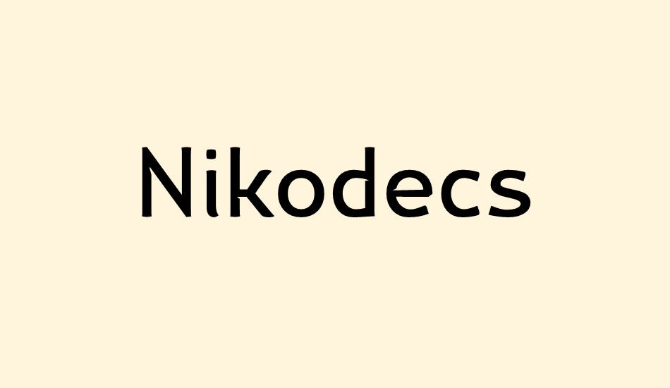 Nikodecs Font preview