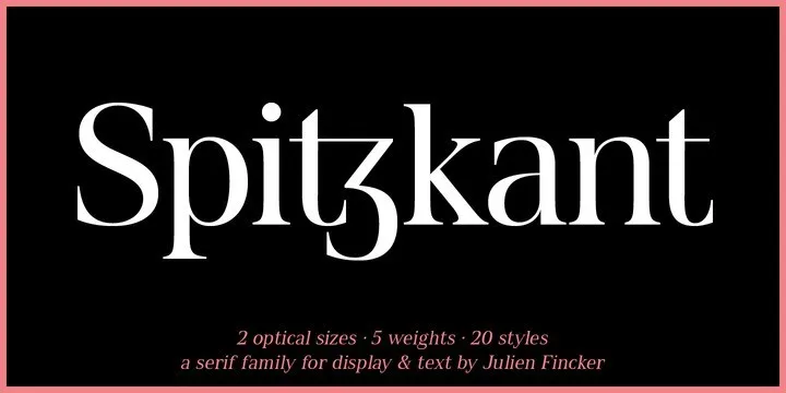 Spitzkant Head Head Thin Font preview